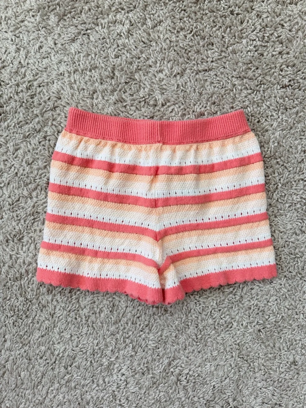 Baby GAP Toddler Coral Striped Knit Shorts 2T